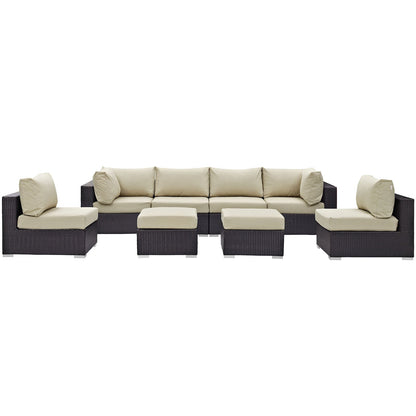 Convene 8 Piece Outdoor Patio Sectional Set by Modway