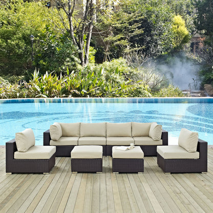 Convene 8 Piece Outdoor Patio Sectional Set by Modway