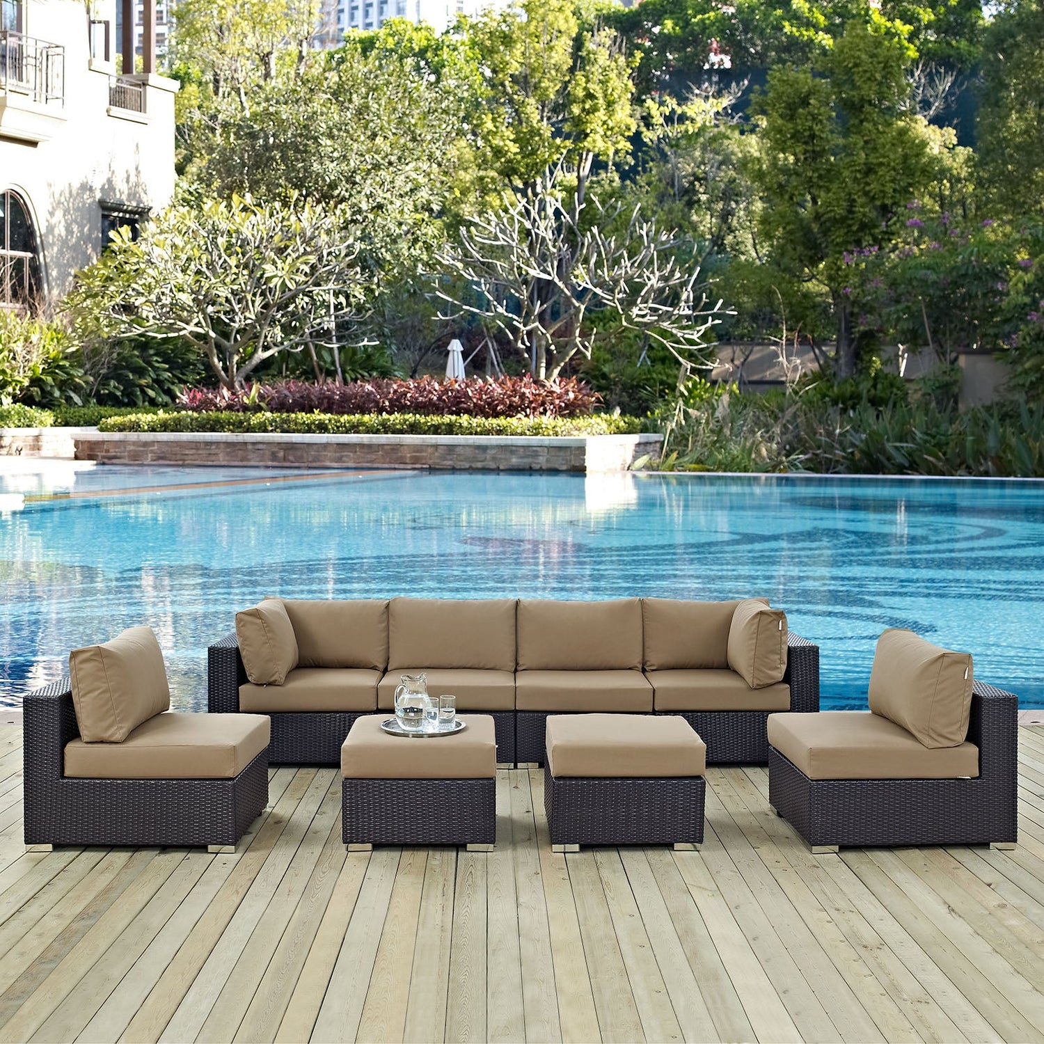 Convene 8 Piece Outdoor Patio Sectional Set by Modway