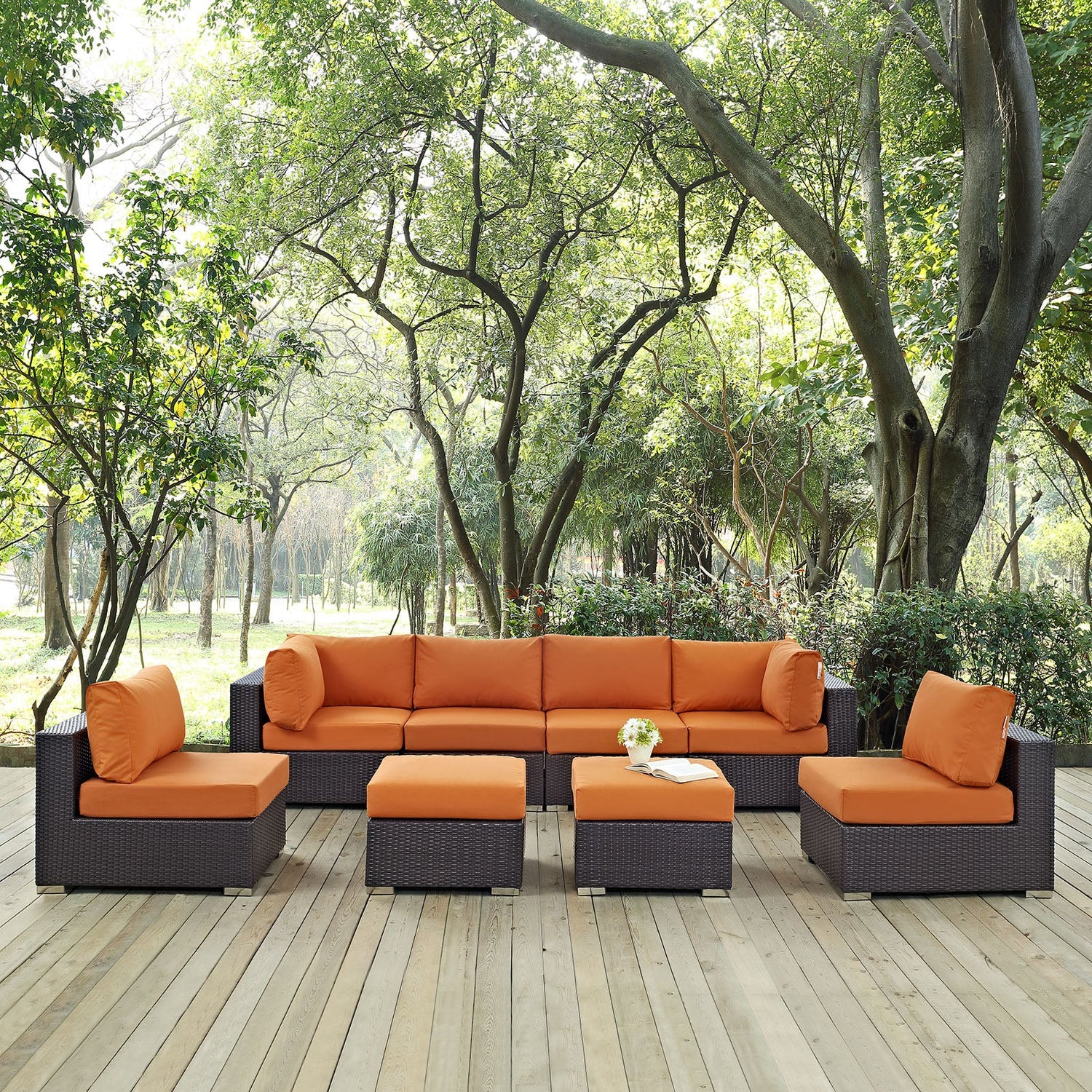 Convene 8 Piece Outdoor Patio Sectional Set by Modway