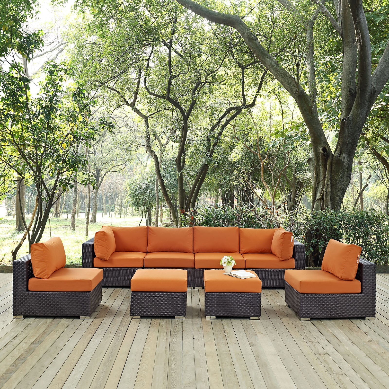 Convene 8 Piece Outdoor Patio Sectional Set by Modway