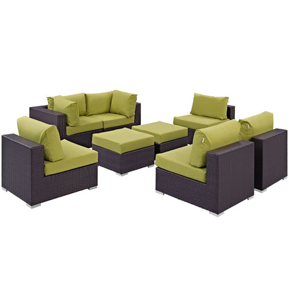 Convene 8 Piece Outdoor Patio Sectional Set by Modway