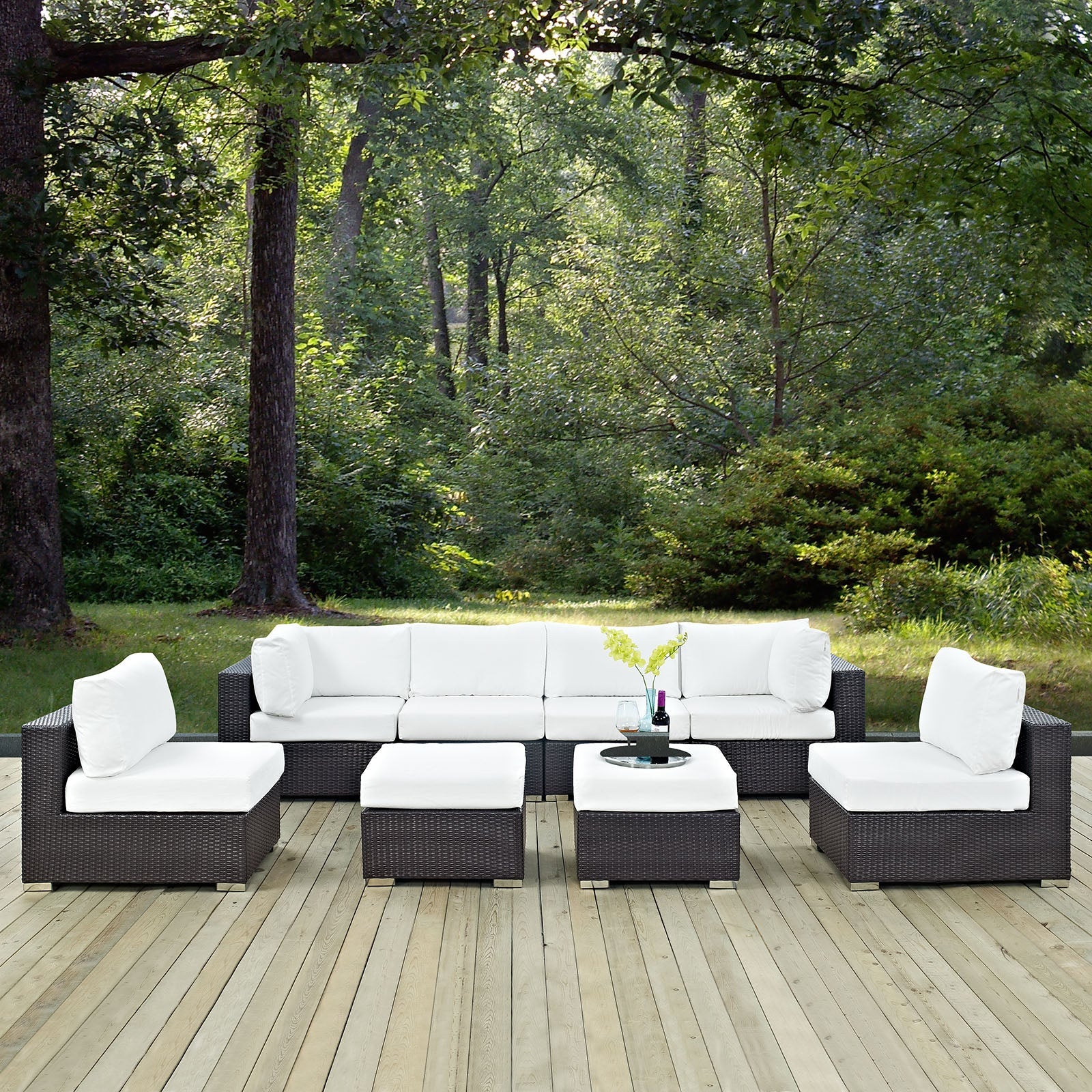 Convene 8 Piece Outdoor Patio Sectional Set by Modway