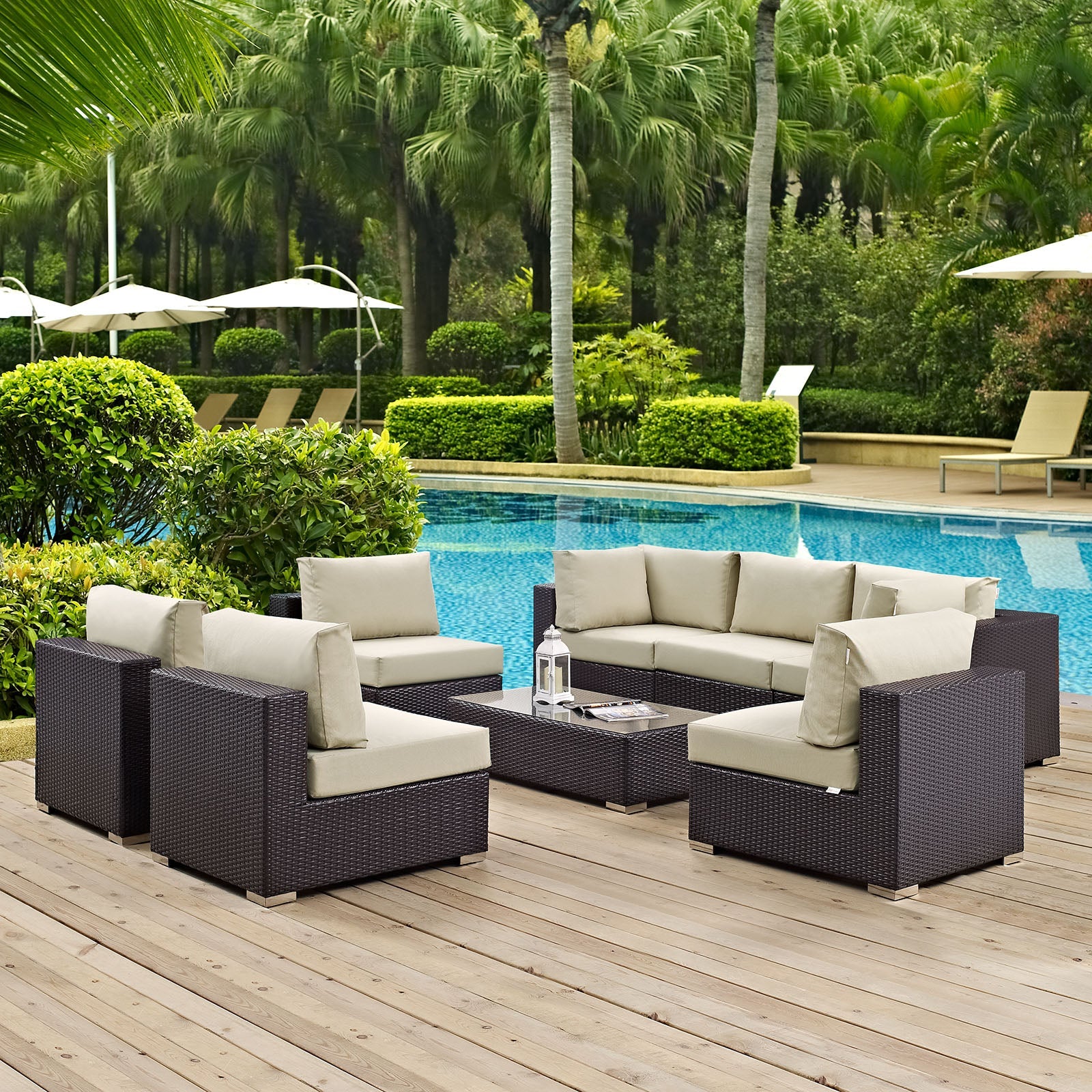 Convene 8 Piece Outdoor Patio Sectional Set by Modway