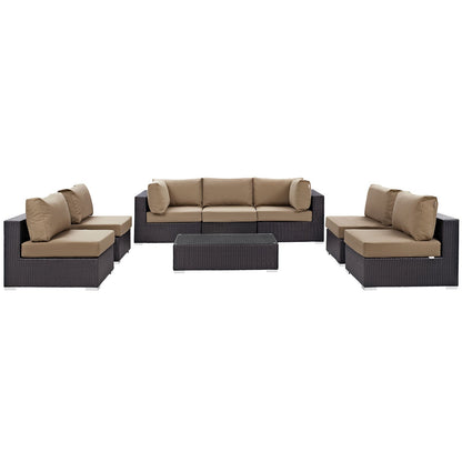 Convene 8 Piece Outdoor Patio Sectional Set by Modway