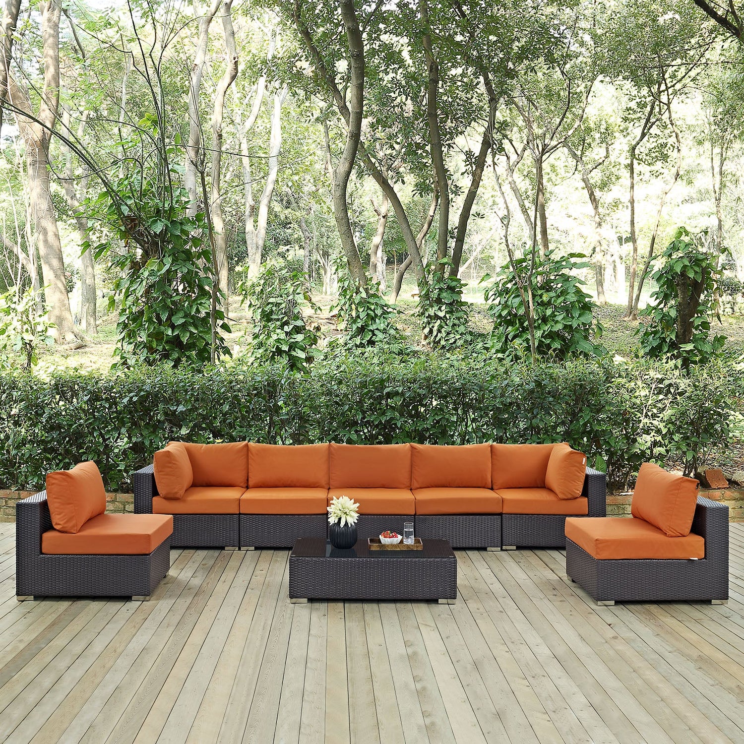 Convene 8 Piece Outdoor Patio Sectional Set by Modway