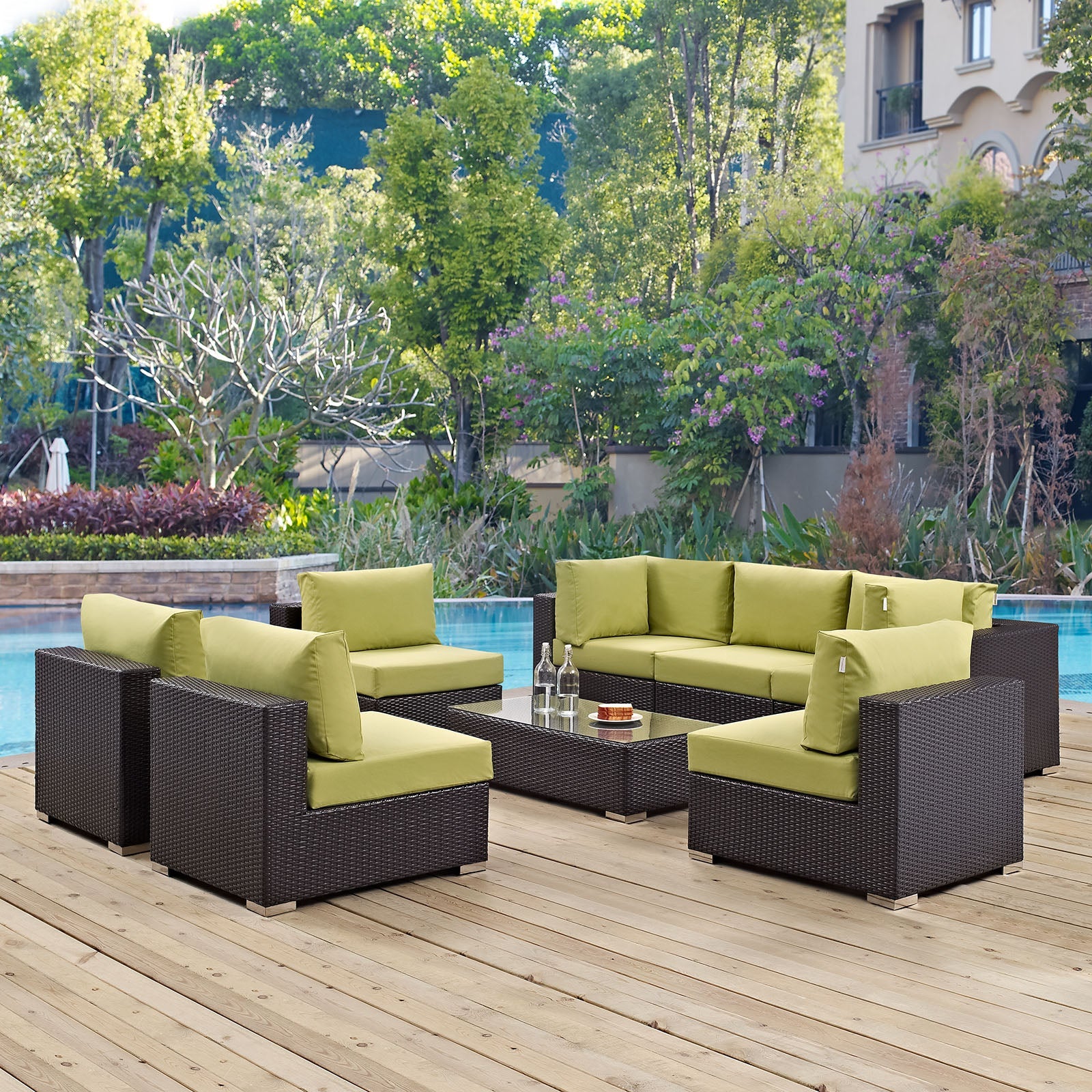 Convene 8 Piece Outdoor Patio Sectional Set by Modway