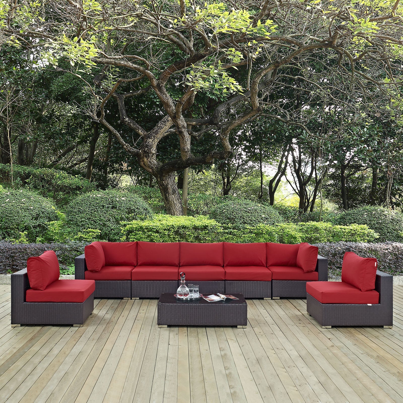 Convene 8 Piece Outdoor Patio Sectional Set by Modway