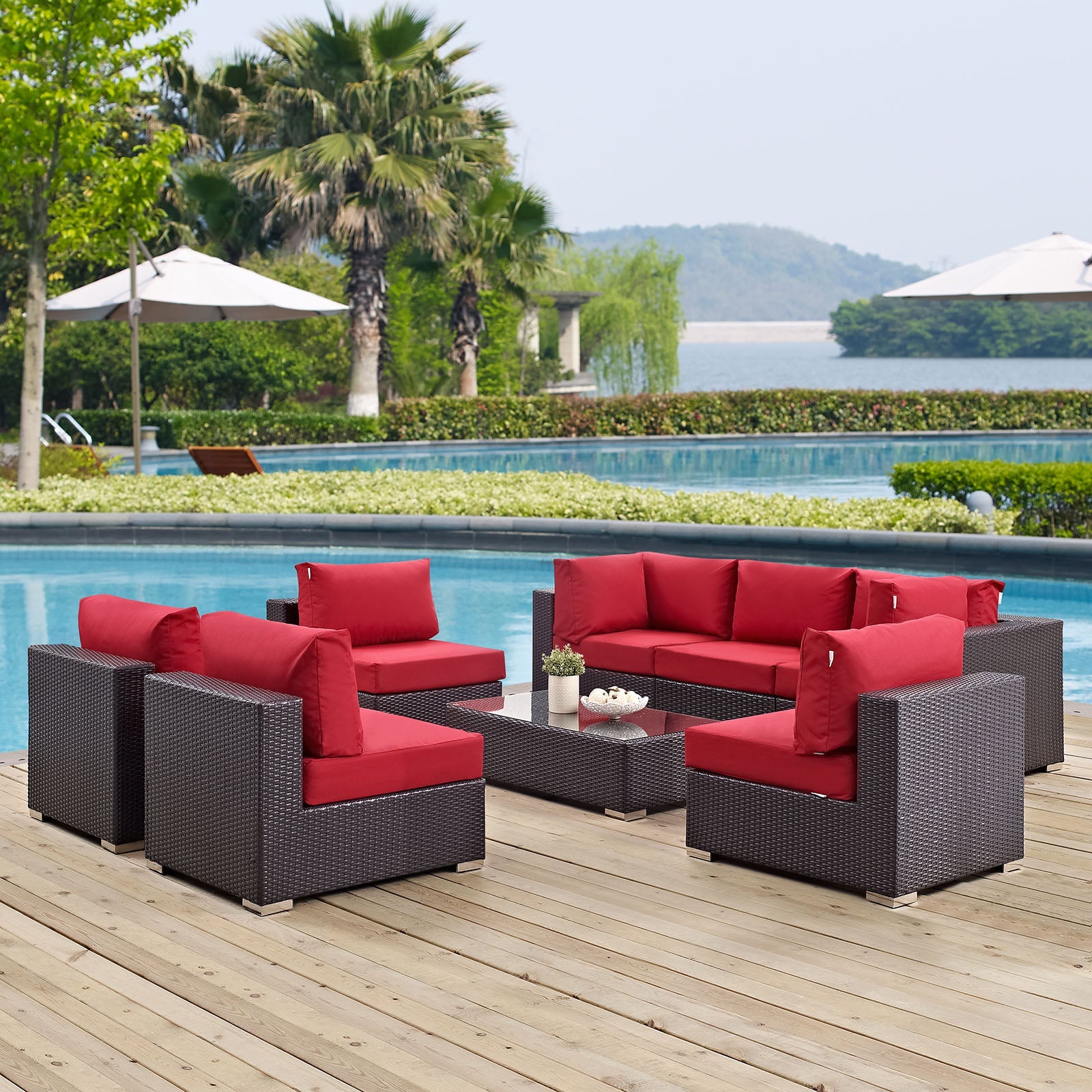 Convene 8 Piece Outdoor Patio Sectional Set by Modway