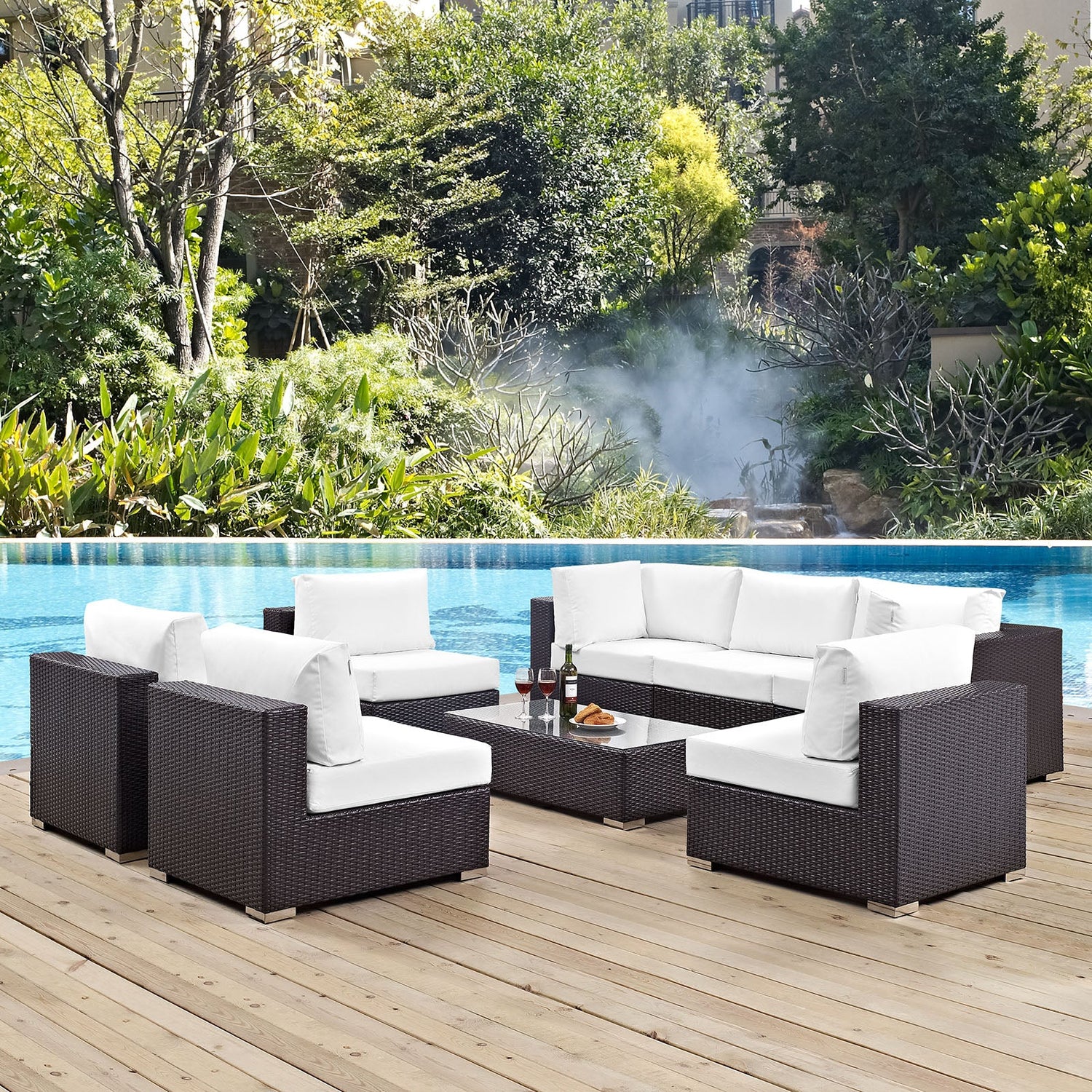 Convene 8 Piece Outdoor Patio Sectional Set by Modway