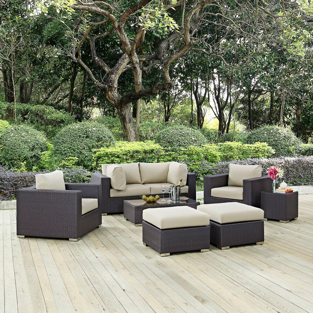 Convene 8 Piece Outdoor Patio Sectional Set by Modway