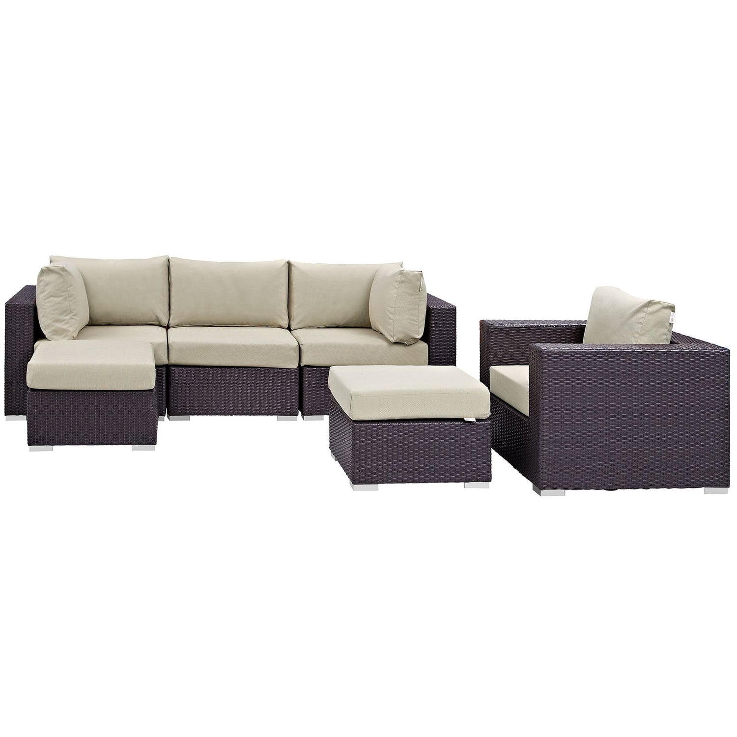 Convene 6 Piece Outdoor Patio Sectional Set By HouseBean