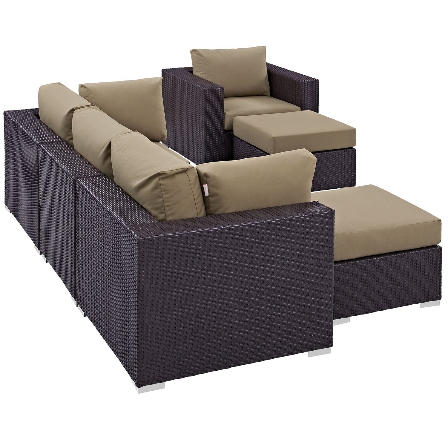 Convene 6 Piece Outdoor Patio Sectional Set By HouseBean