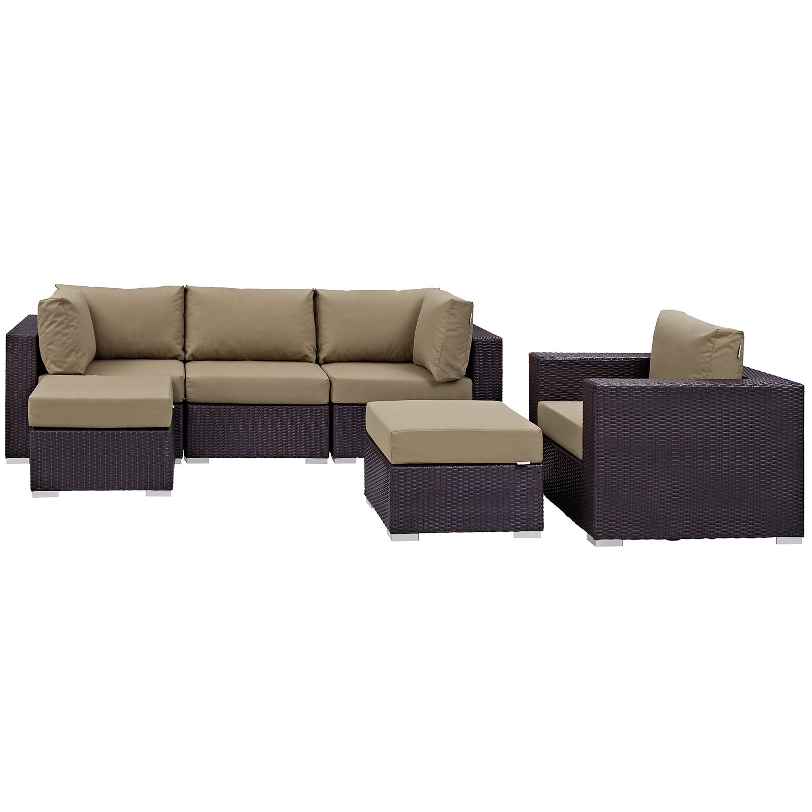 Convene 6 Piece Outdoor Patio Sectional Set By HouseBean