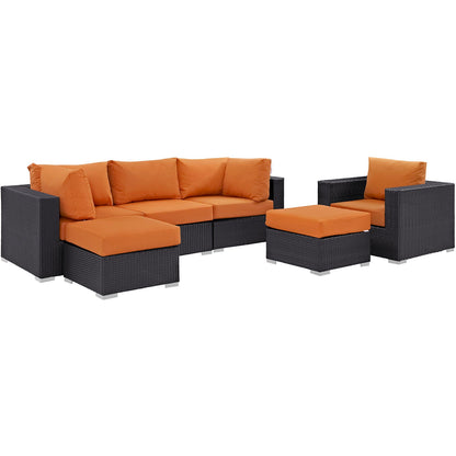 Convene 6 Piece Outdoor Patio Sectional Set By HouseBean