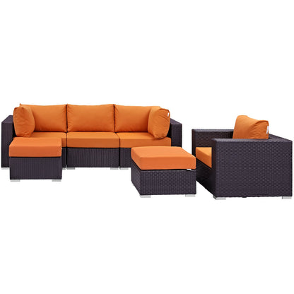 Convene 6 Piece Outdoor Patio Sectional Set By HouseBean