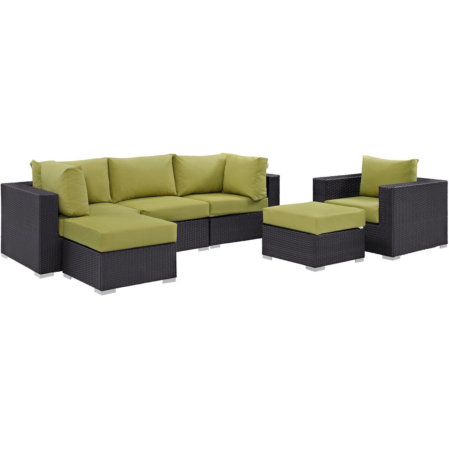 Convene 6 Piece Outdoor Patio Sectional Set By HouseBean