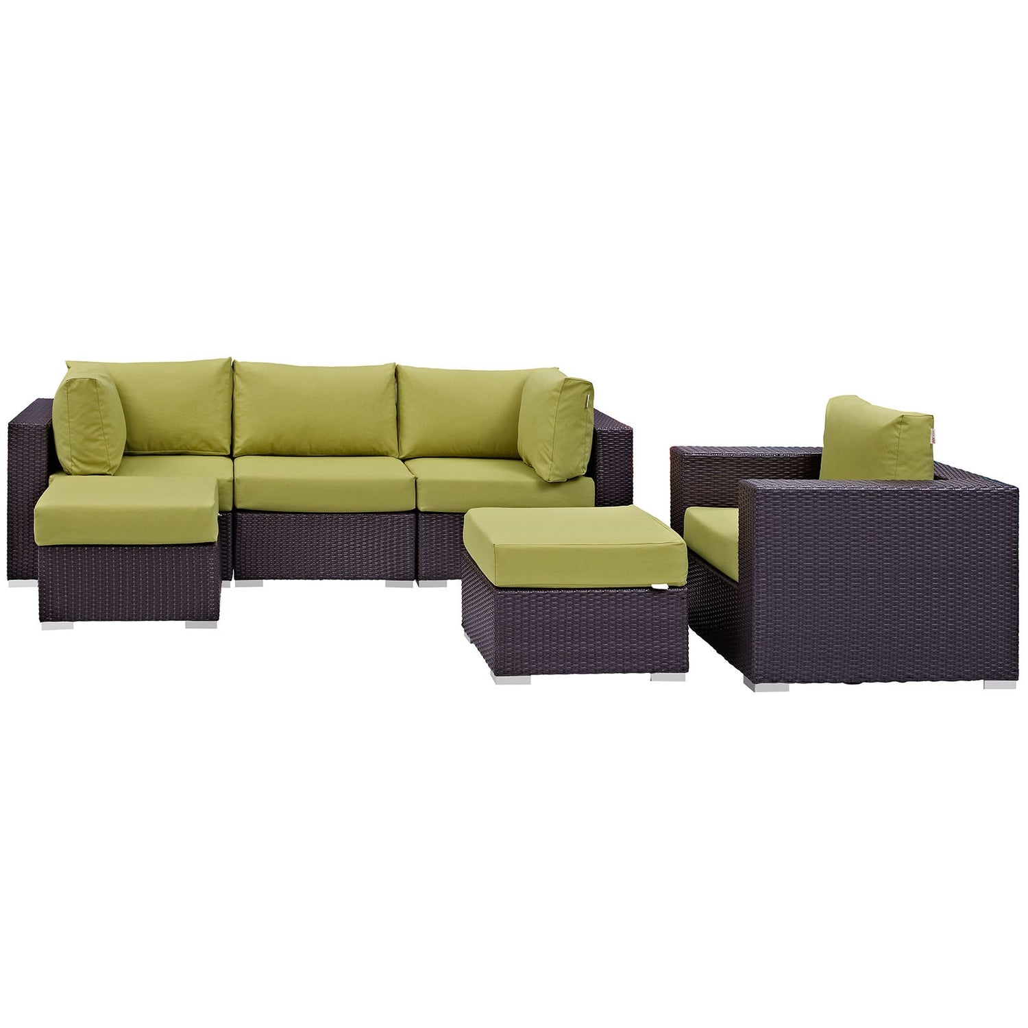 Convene 6 Piece Outdoor Patio Sectional Set By HouseBean