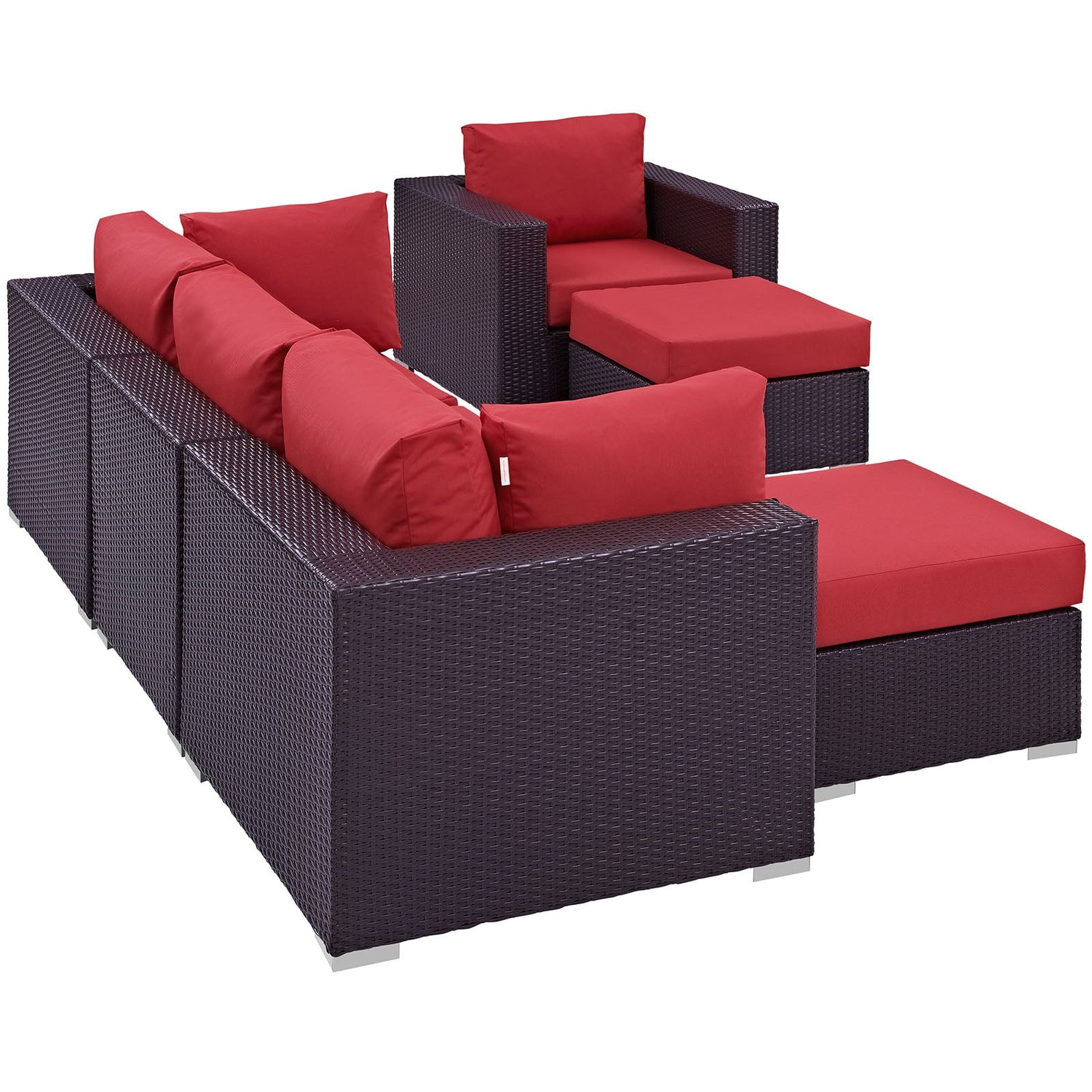 Convene 6 Piece Outdoor Patio Sectional Set By HouseBean