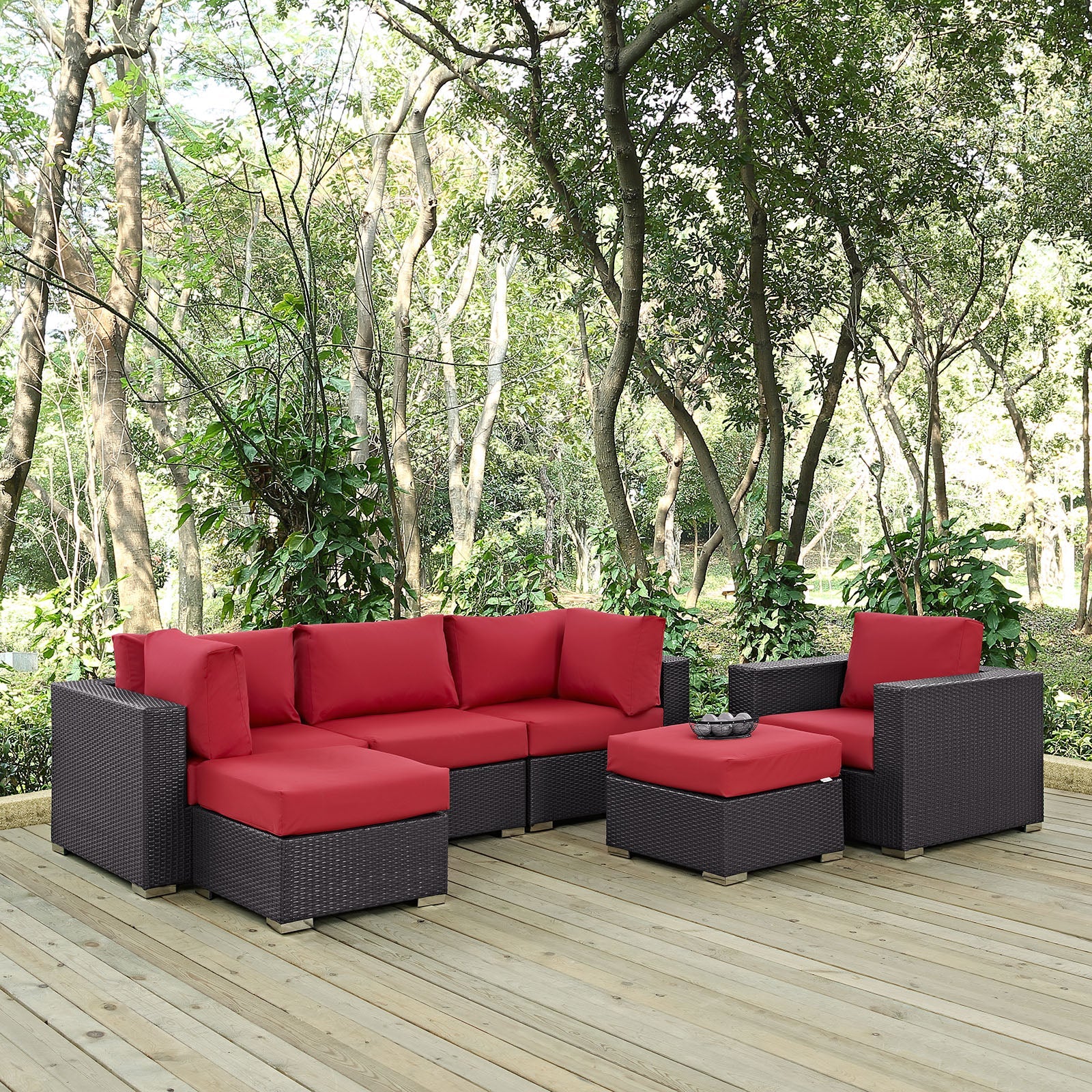 Convene 6 Piece Outdoor Patio Sectional Set By HouseBean