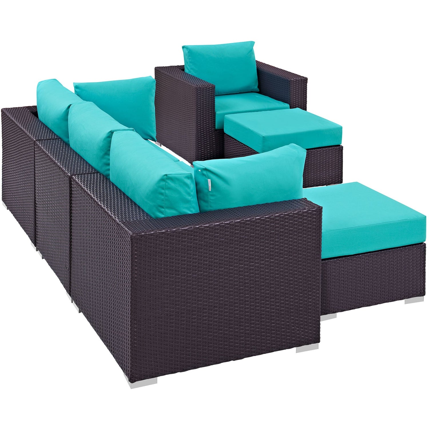 Convene 6 Piece Outdoor Patio Sectional Set By HouseBean