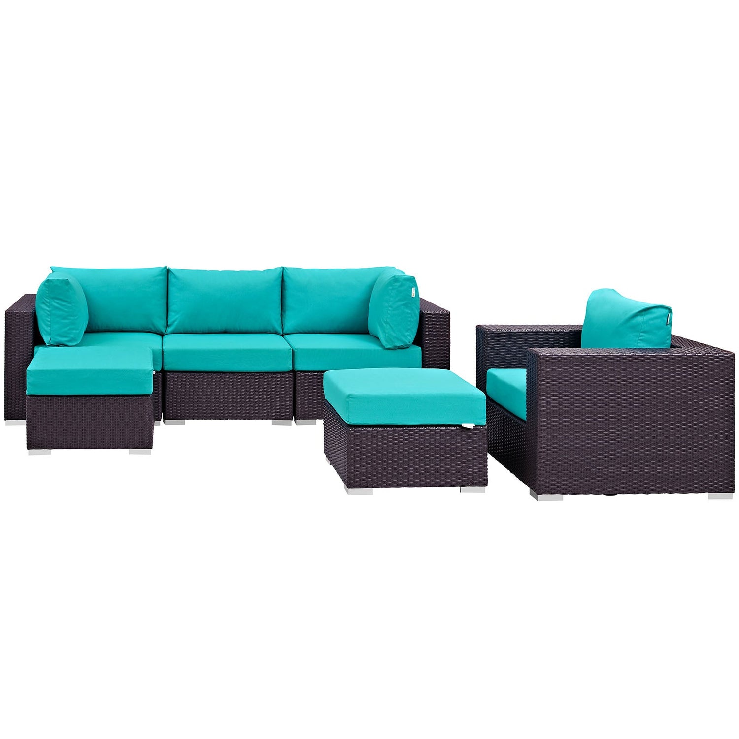 Convene 6 Piece Outdoor Patio Sectional Set By HouseBean