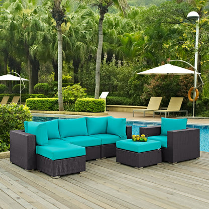 Convene 6 Piece Outdoor Patio Sectional Set By HouseBean