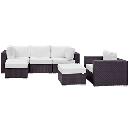 Convene 6 Piece Outdoor Patio Sectional Set By HouseBean