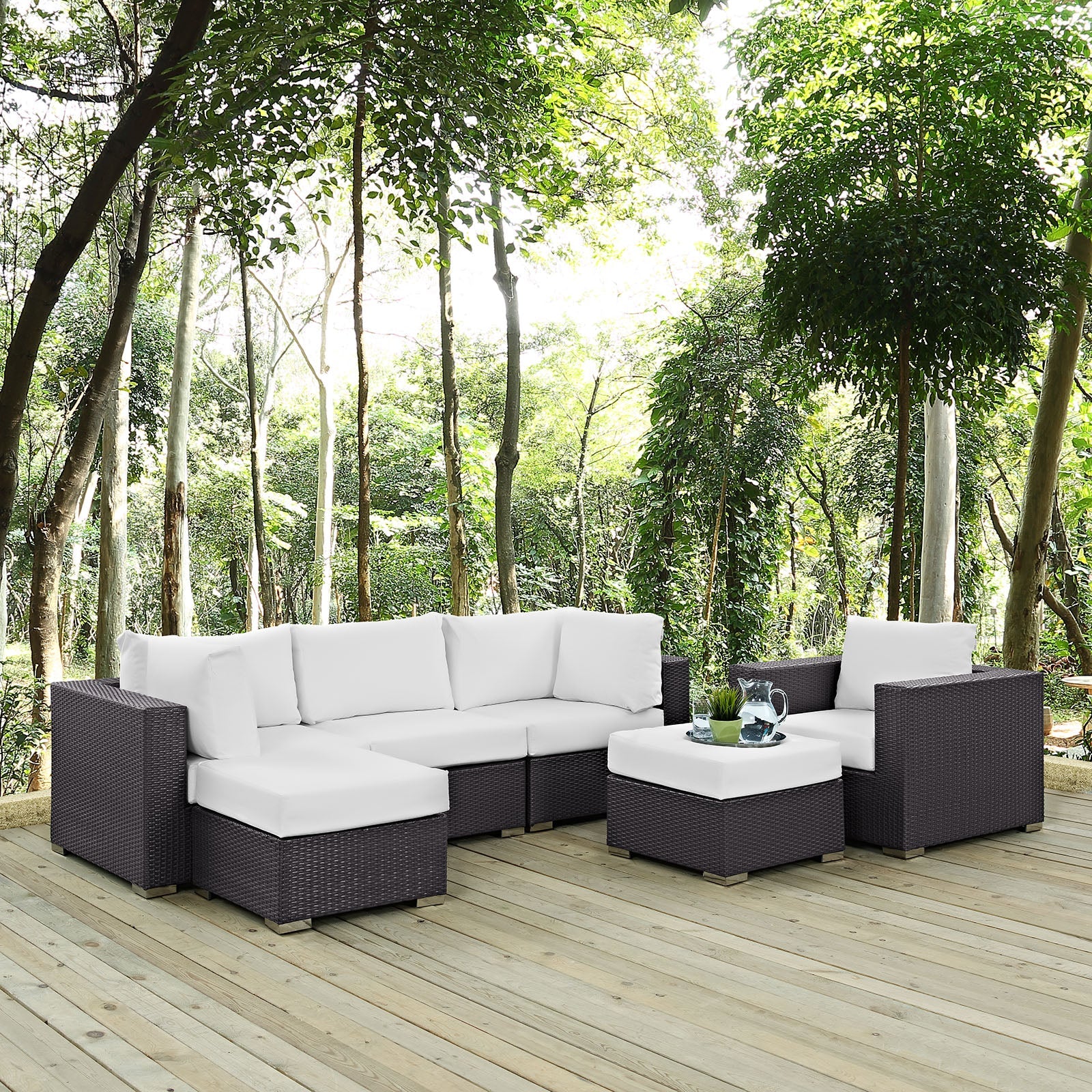 Convene 6 Piece Outdoor Patio Sectional Set By HouseBean