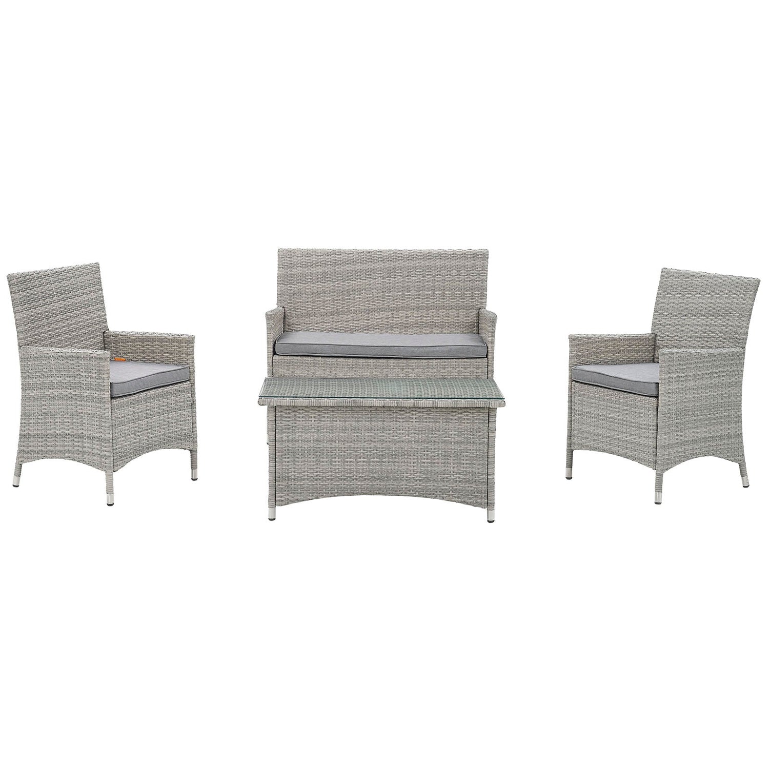 Bridge 4 Piece Outdoor Patio Patio Conversation Set by Modway