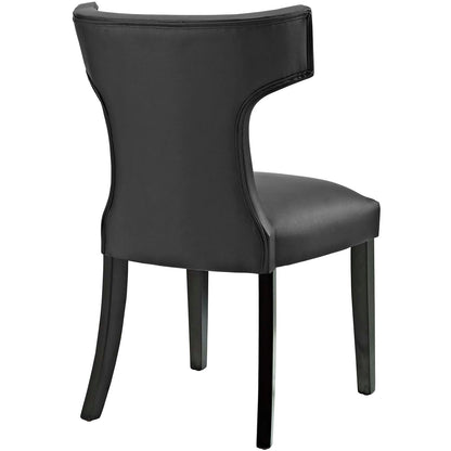 Curve Vegan Leather Dining Chair by Modway