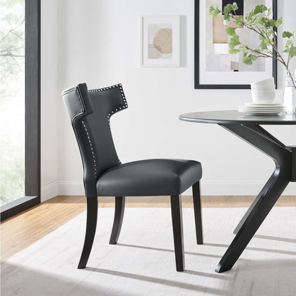 Curve Vegan Leather Dining Chair by Modway