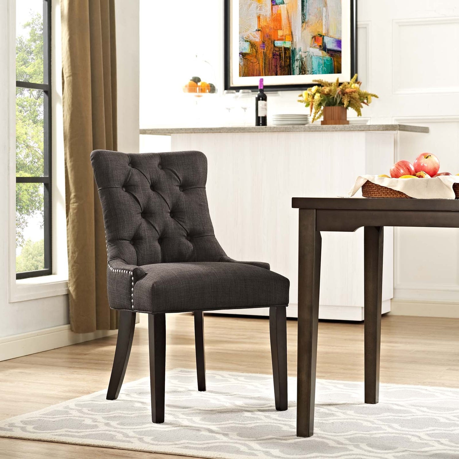 Regent Tufted Fabric Dining Chair by Modway