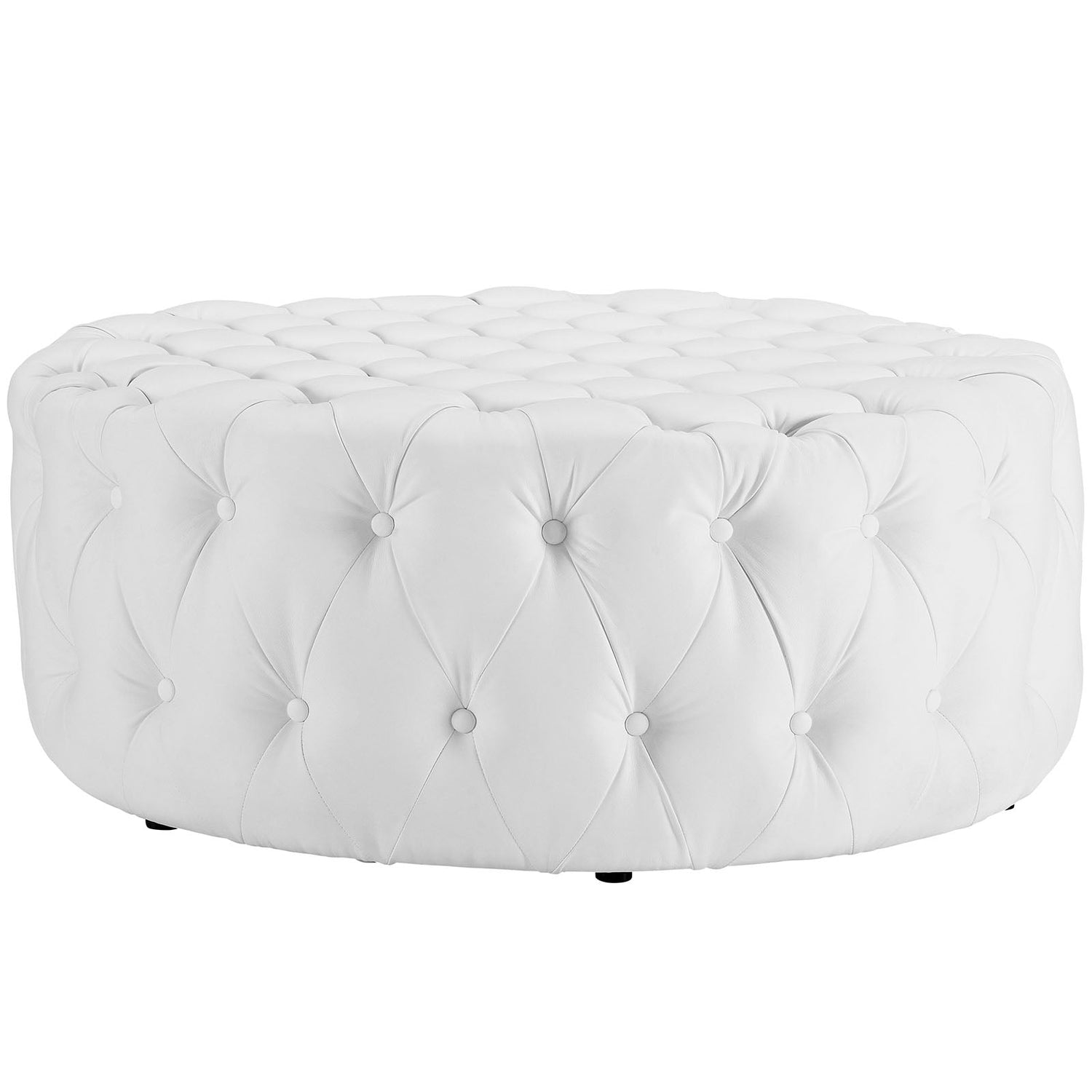 Amour Upholstered Vinyl Ottoman By HouseBean