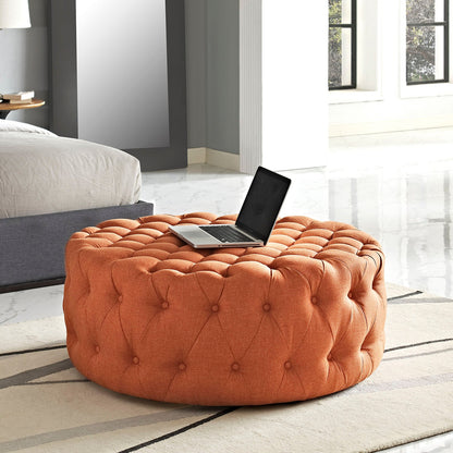 Amour Upholstered Fabric Ottoman By HouseBean