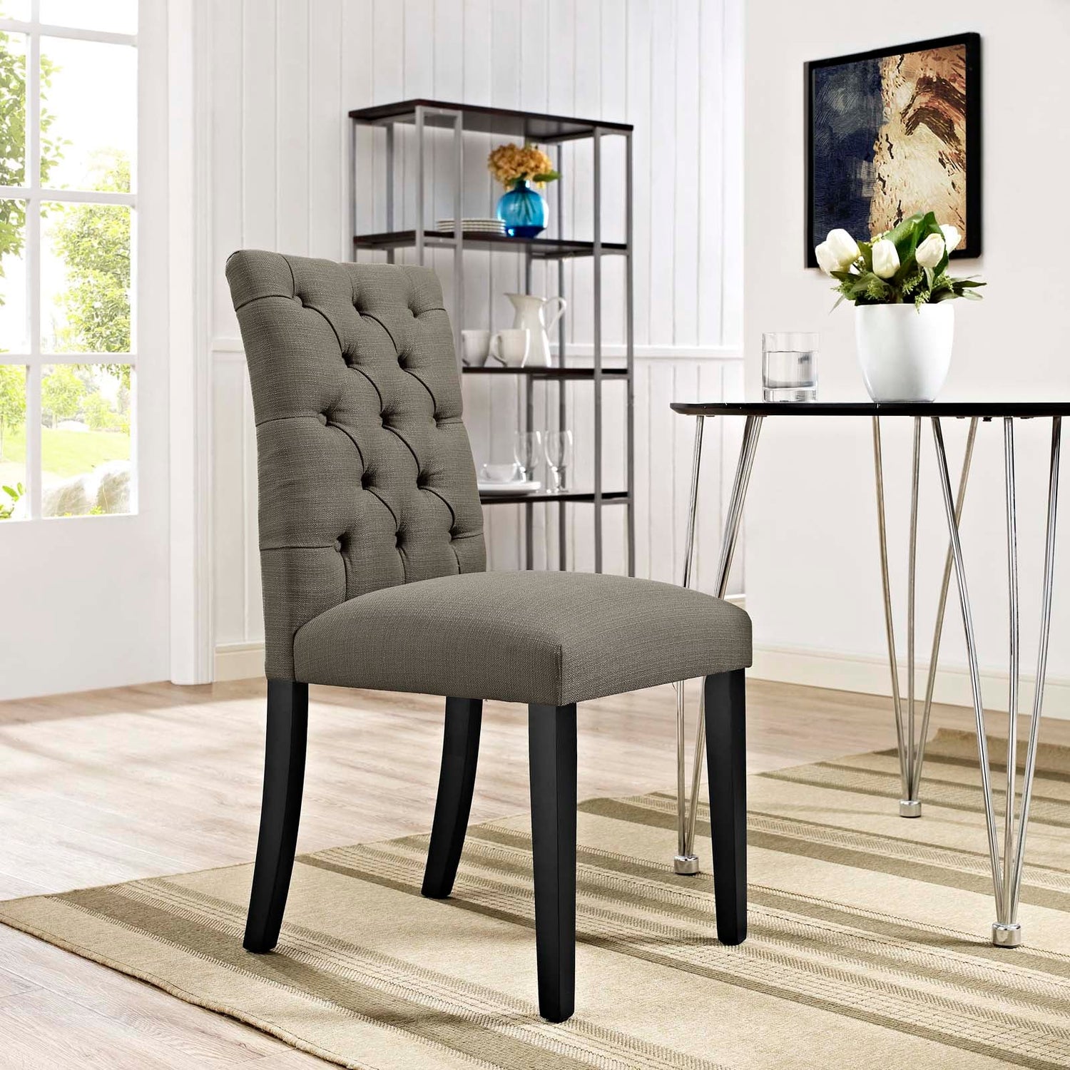Duchess Button Tufted Fabric Dining Chair by Modway