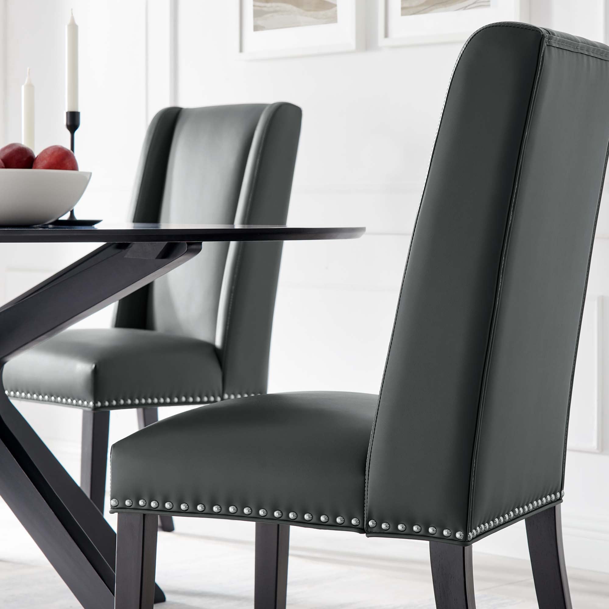 Baron Vegan Leather Dining Chair by Modway