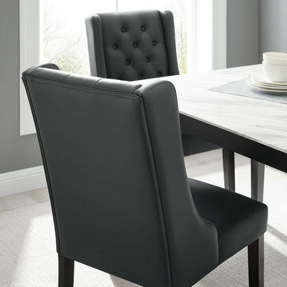 Baronet Button Tufted Vegan Leather Dining Chair by Modway