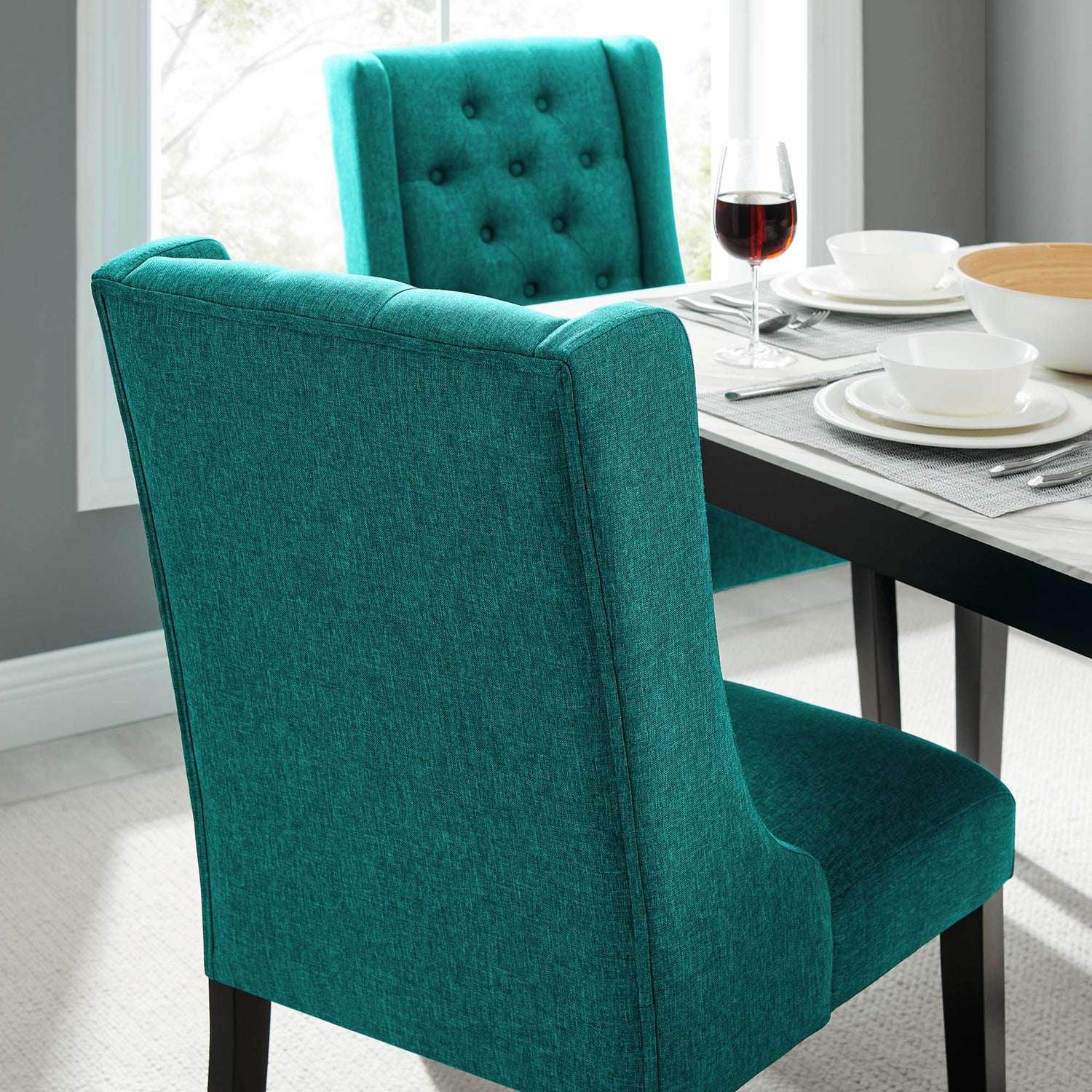 Baronet Button Tufted Fabric Dining Chair by Modway