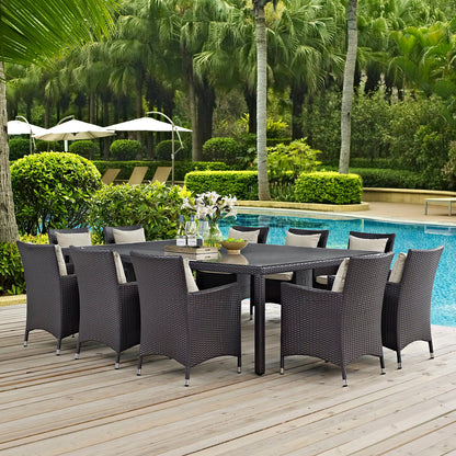 Convene 11 Piece Outdoor Patio Dining Set By HouseBean