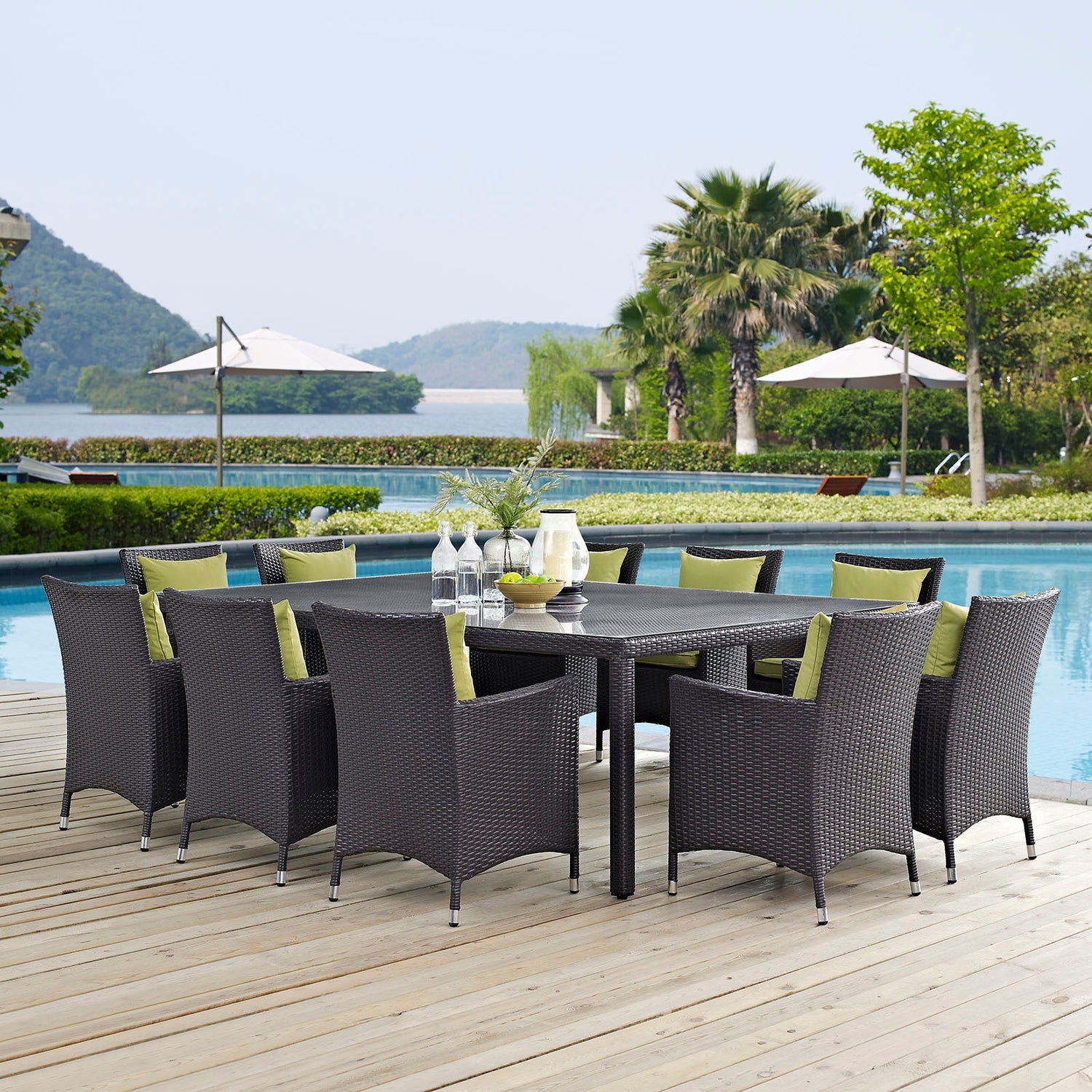 Convene 11 Piece Outdoor Patio Dining Set By HouseBean