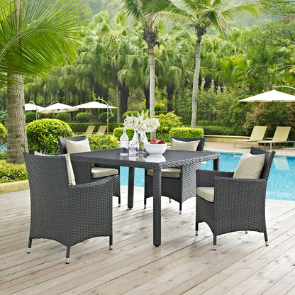 Sojourn 4 Piece Outdoor Patio Sunbrella¬¨√Ü Dining Set By HouseBean