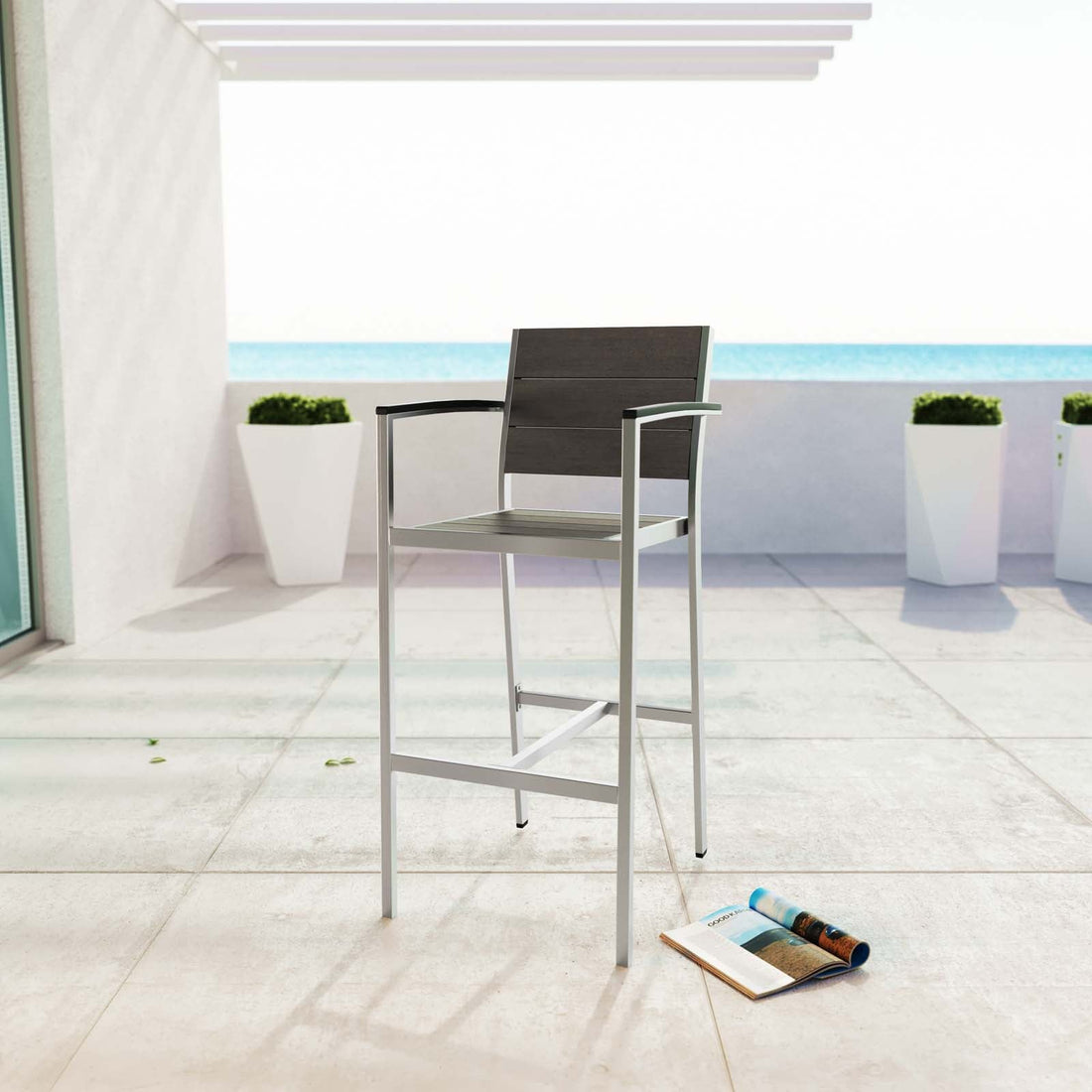 Shore Outdoor Patio Aluminum Bar Stool By Modway