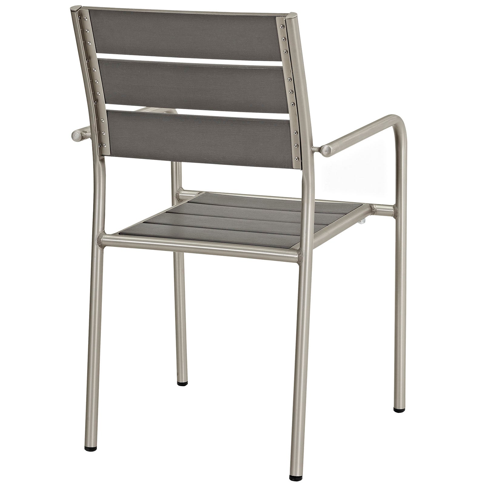 Shore Outdoor Patio Aluminum Dining Rounded Armchair By HouseBean