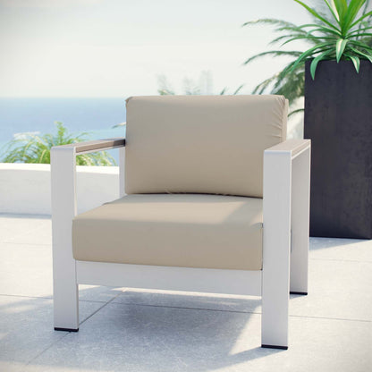 Shore Outdoor Patio Aluminum Armchair By HouseBean