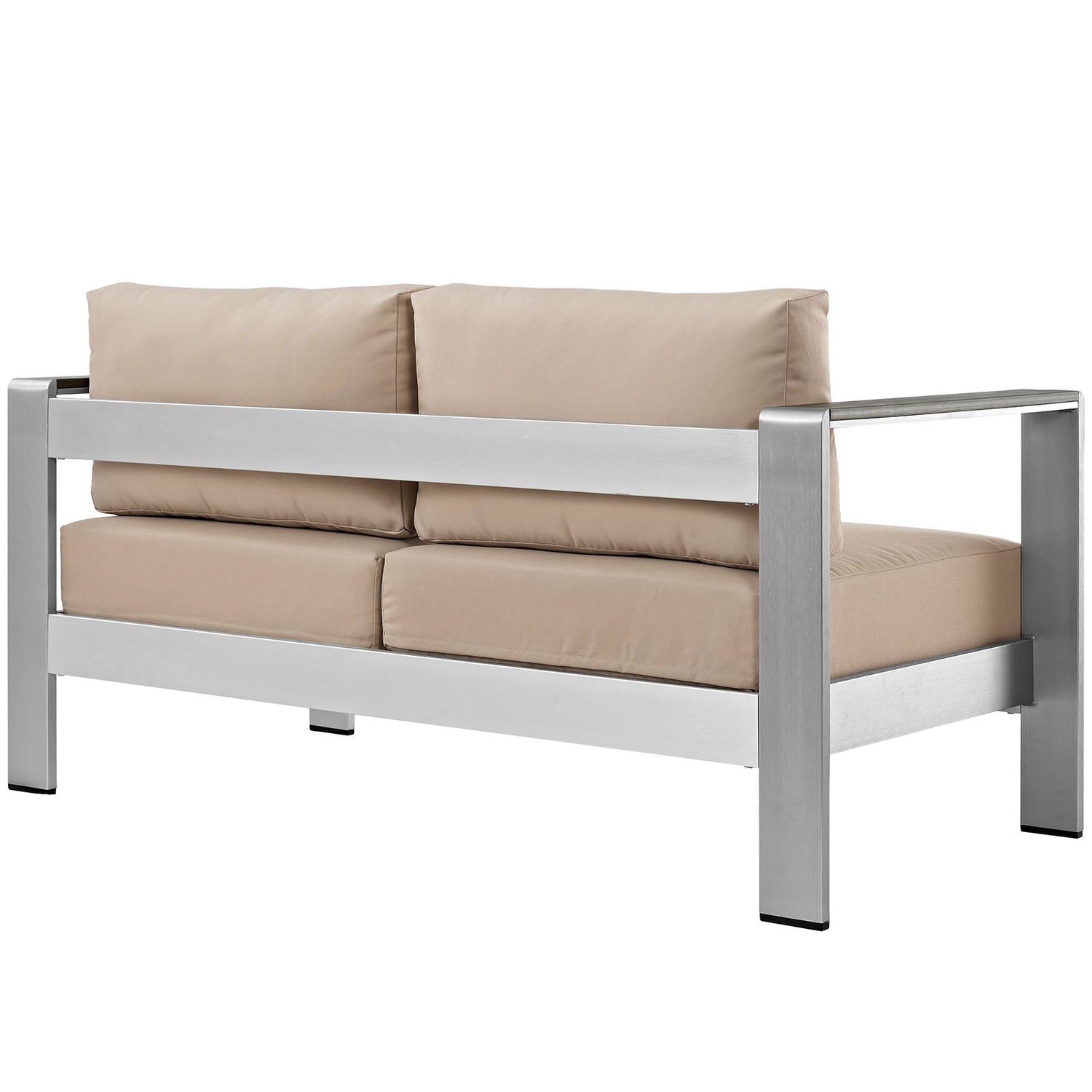 Shore Outdoor Patio Aluminum Loveseat By HouseBean