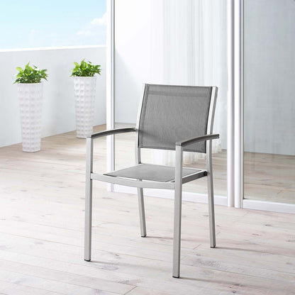 Shore Outdoor Patio Aluminum Dining Chair By HouseBean