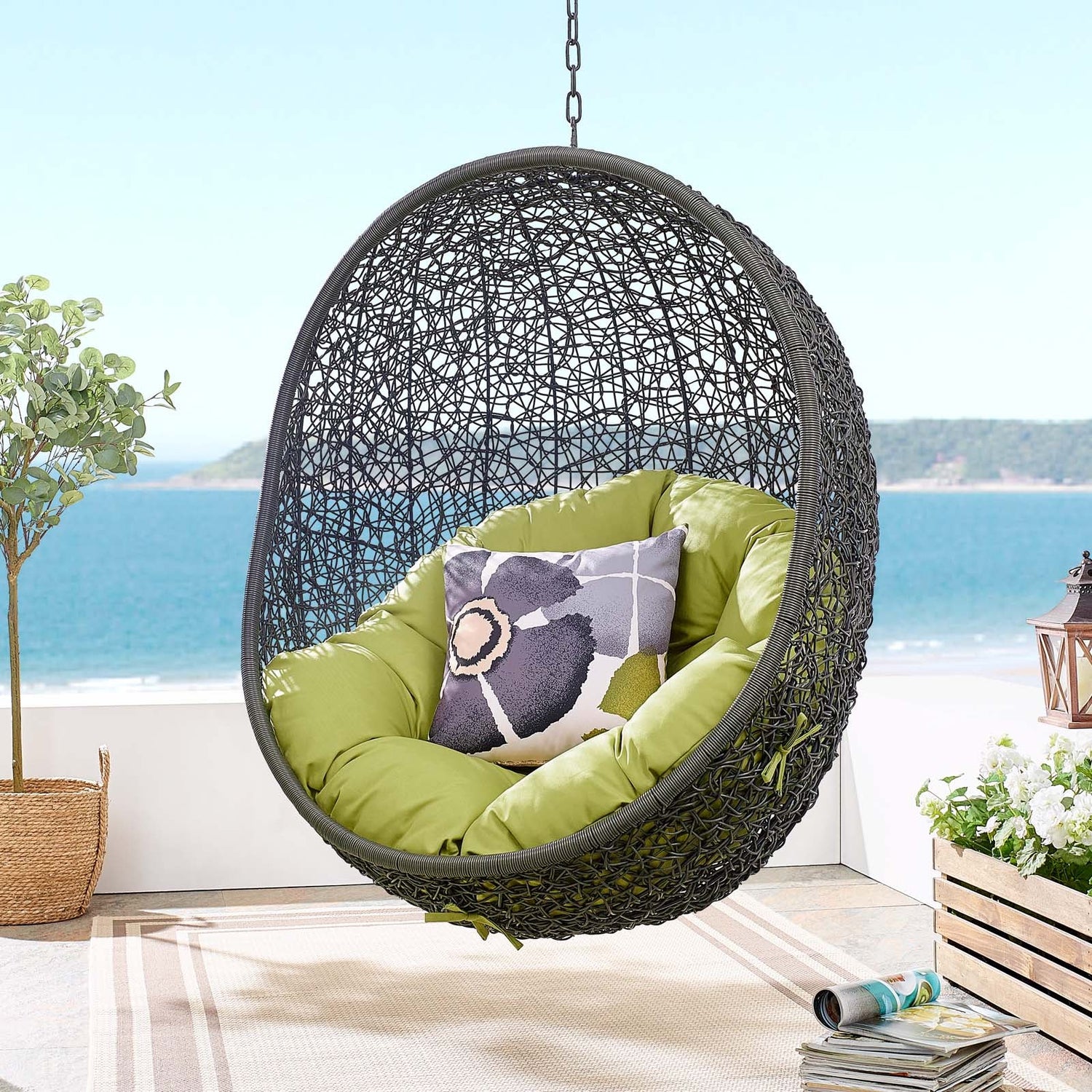 Hide Outdoor Patio Swing Chair With Stand By HouseBean