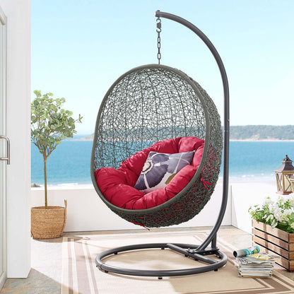 Hide Outdoor Patio Swing Chair With Stand By HouseBean