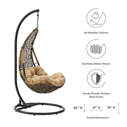 Abate Outdoor Patio Swing Chair With Stand by Modway